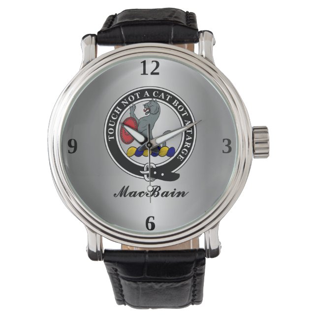 MacBain Clan Badge Personalized Watch (Front)
