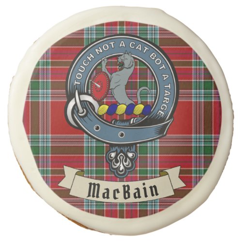 MacBain Clan Badge  Tartan Sugar Cookie