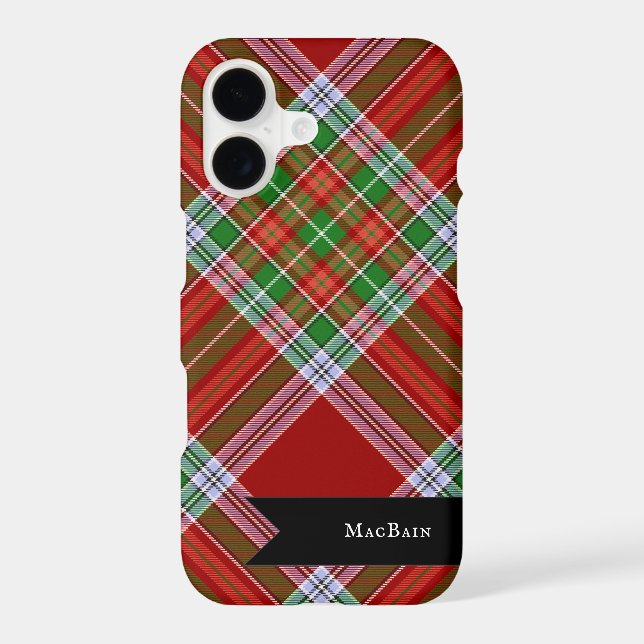 MacBain MacBean Scottish Clan Tartan Plaid iPhone Case (Back)
