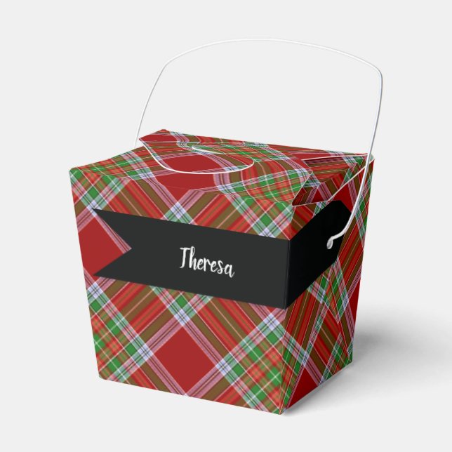 MacBain Scottish Tartan Clan Plaid Favor Boxes (Front Side)