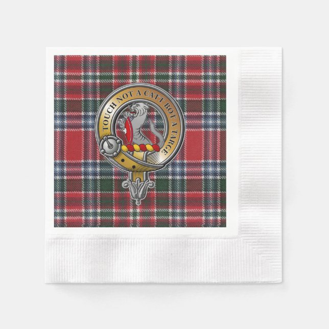 MacBain Tartan & Badge Napkins (Front)