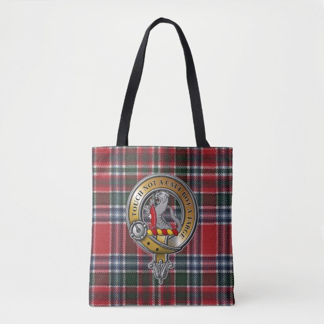MacBain Tartan & Badge Tote Bag (Front)
