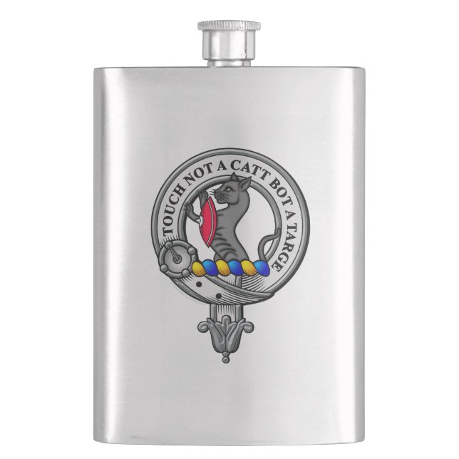 MacBainCrest Badge Flask (Front)