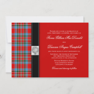 MacBean Ancient Tartan Wedding Invitation