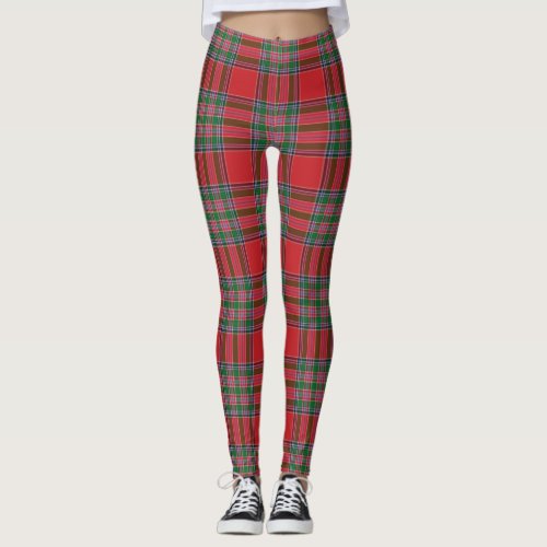 MacBean Clan Tartan Pattern Plaid Leggings