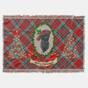 MacBean Scottie Dog Christmas Throw Blanket