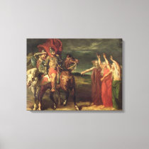 Macbeth and the Three Witches, 1855 Canvas Print