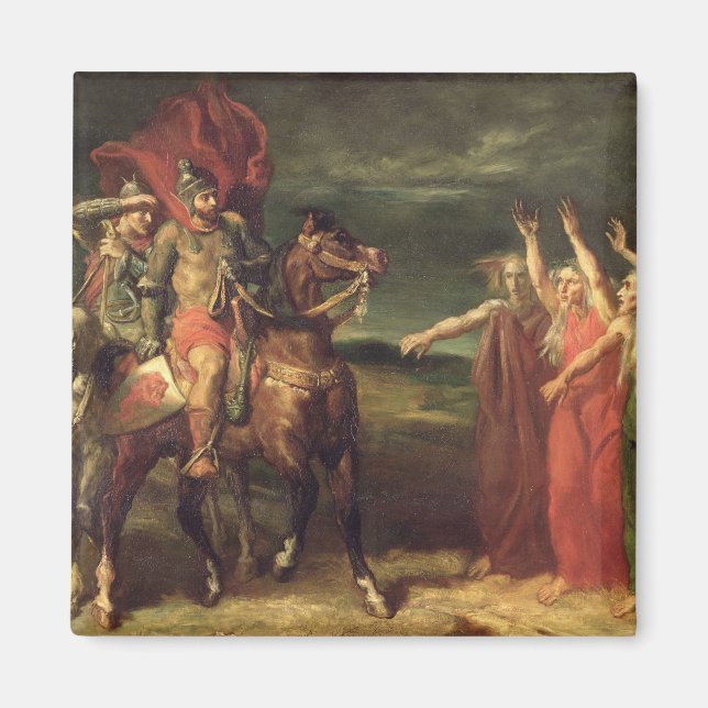 Macbeth and the Three Witches, 1855 Magnet (Front)