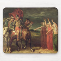 Macbeth and the Three Witches, 1855 Mouse Pad