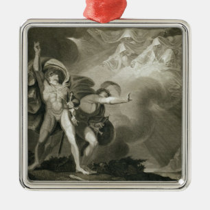 Macbeth, Banquo and the Three Witches on the Heath Metal Ornament