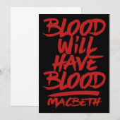 Macbeth Blood Will Have Blood (Front/Back)