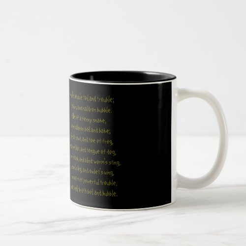 Macbeth Double Double toil and trouble mug