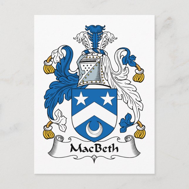 MacBeth Family Crest Postcard (Front)