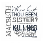 Macbeth Killing Swine Quote Poster