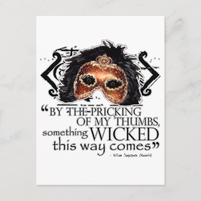Macbeth Quote Postcard (Front)