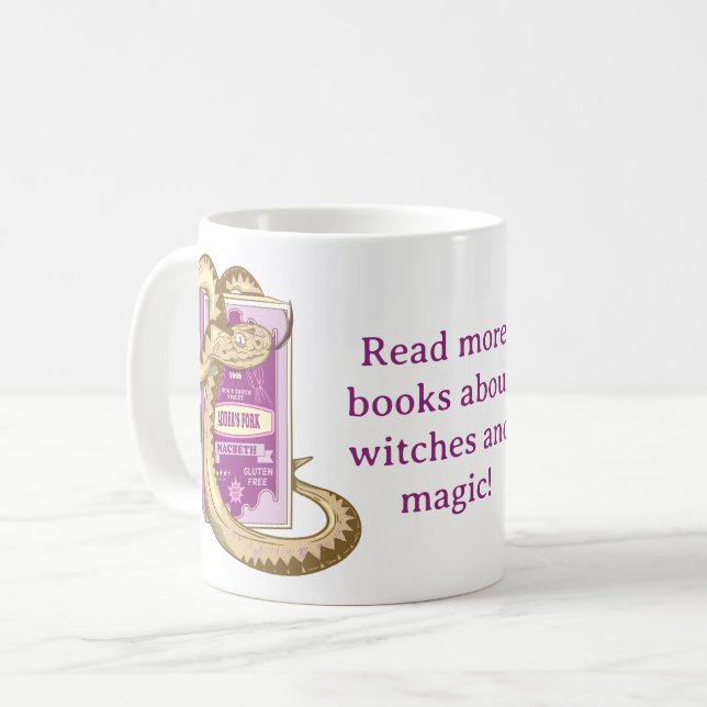 Macbeth Red books about witches Coffee Mug (Front Left)