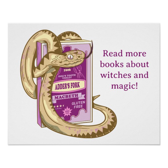 Macbeth Red books about witches Poster (Front)