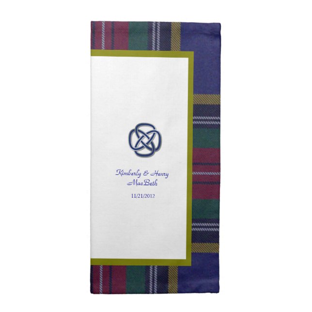 MacBeth Scottish Tartan Plaid Wedding Napkins (Half Fold)