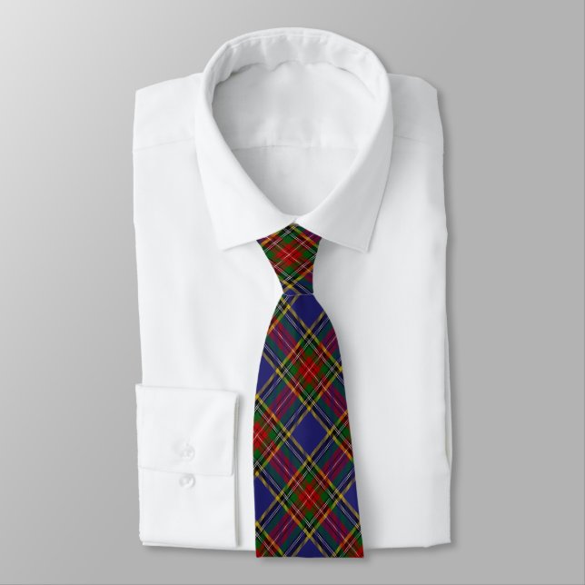 MacBeth Tartan Neck Tie (Tied)