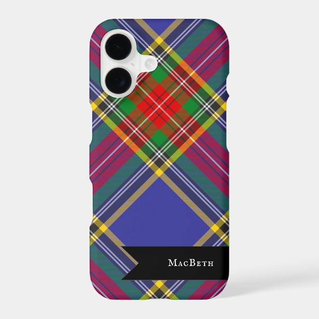 MacBeth Tartan Plaid Scottish Pattern iPhone Case (Back)