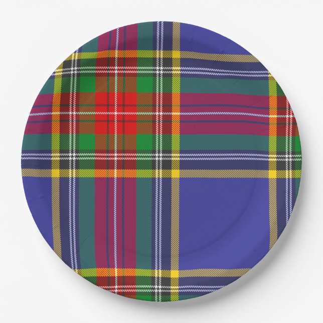 MacBeth Tartan Plaid Scottish Pattern Paper Plates (Front)