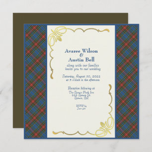 MacBeth Tartan Plaid Wedding Invitation
