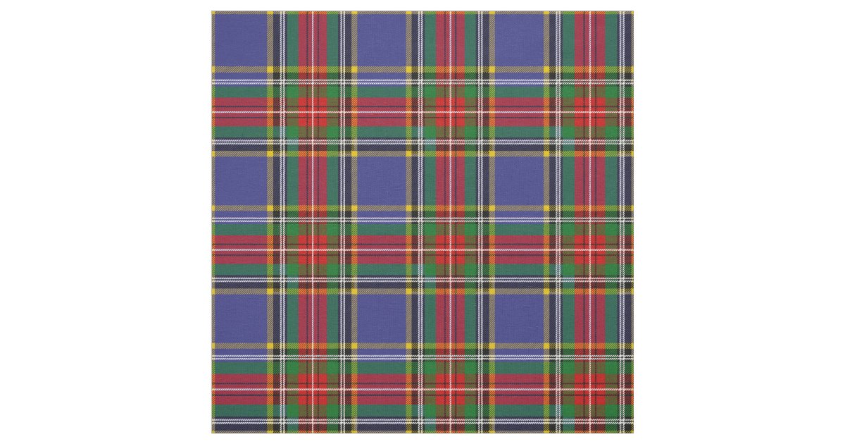 MacBeth Tartan Print Fabric | Zazzle