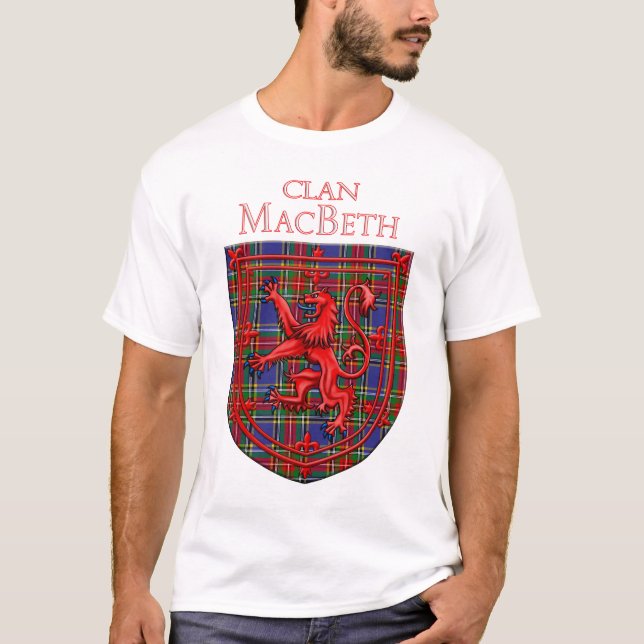 MacBeth Tartan Scottish Plaid Lion Rampant T-Shirt (Front)