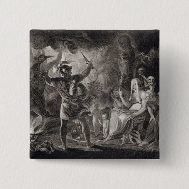 Macbeth, the Three Witches and Hecate in Act IV, S Button (Front)