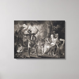 Macbeth, the Three Witches and Hecate in Act IV, S Canvas Print