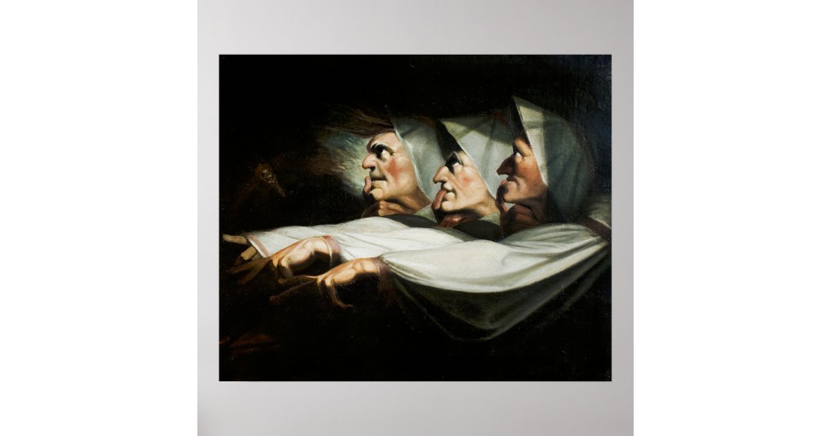 'Macbeth', the Weird Sisters by Henry Fuseli Poster | Zazzle