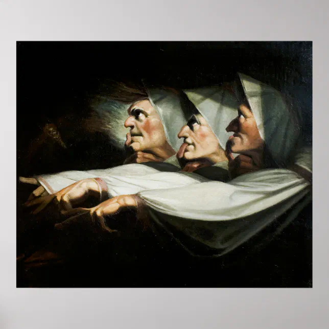 'Macbeth', the Weird Sisters by Henry Fuseli Poster | Zazzle