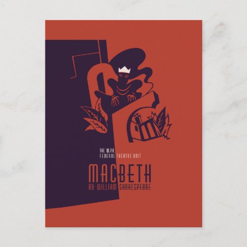 MacBeth William Shakespeare Postcard
