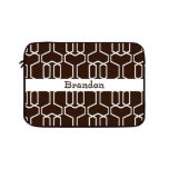 Macbook Air 13&quot; Personalized Brown Trellis Sleeve at Zazzle