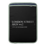 LONDON STREET SIGN  MacBook Air sleeves