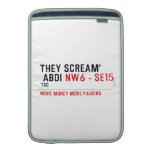 THEY SCREAM'  ABDI  MacBook Air sleeves