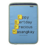 Eppy 
 Bertday
 Precious
 Masangkay  MacBook Air sleeves