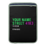 Your Name Street  MacBook Air sleeves