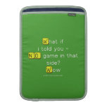 What if
 i told you -
 NO game in that
 side?
 Wow  MacBook Air sleeves