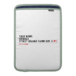 Your Name ishmael Street orange farm dzk 3  MacBook Air sleeves