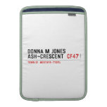 Donna M Jones Ash~Crescent   MacBook Air sleeves