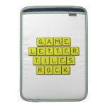 Game
 Letter
 Tiles
 ROCK!  MacBook Air sleeves