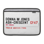 Donna M Jones Ash~Crescent   MacBook Air Sleeves (landscape)
