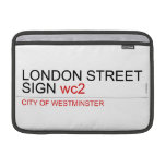 LONDON STREET SIGN  MacBook Air Sleeves (landscape)