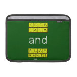 KEEP
 CALM
 and
 PLAY
 GAMES  MacBook Air Sleeves (landscape)