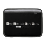 Keep Calm and Love Mercy   MacBook Air Sleeves (landscape)