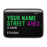 Your Name Street  MacBook Air Sleeves (landscape)