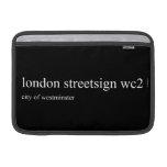 london streetsign  MacBook Air Sleeves (landscape)