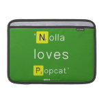'Nolla 
 loves
 Popcat'  MacBook Air Sleeves (landscape)