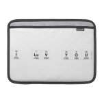 I LuV YOU  MacBook Air Sleeves (landscape)